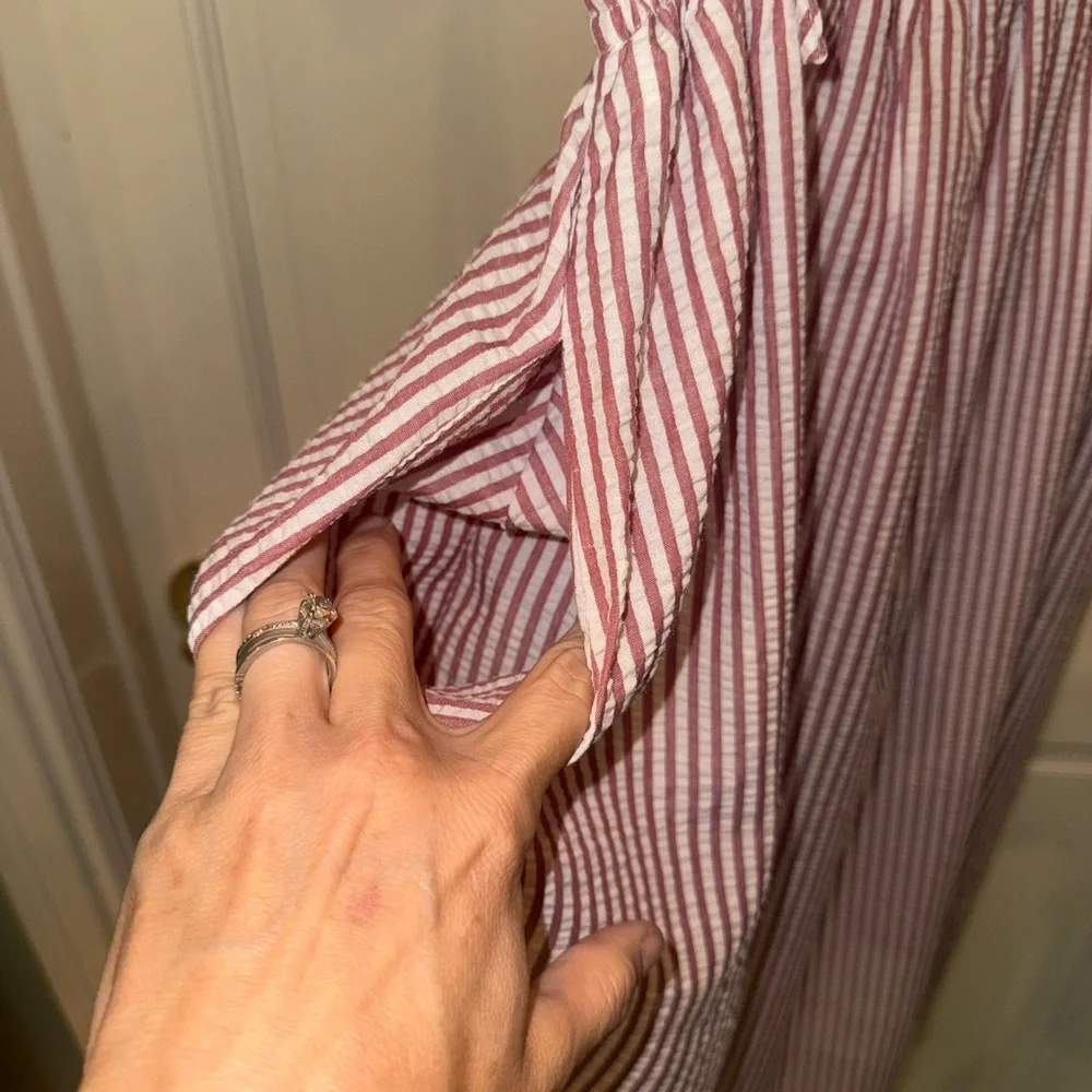 Buddy Love Red and White Striped Midi Dress - Picture 9 of 12
